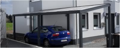 Pultdachcarports aus Aluminium