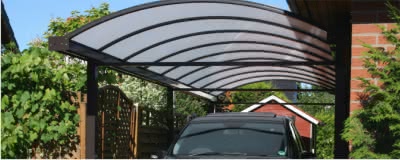 Alucarports Typ N mit Bogendach