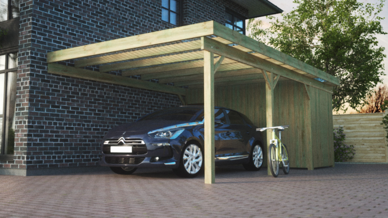 Carport mit Abstellraum