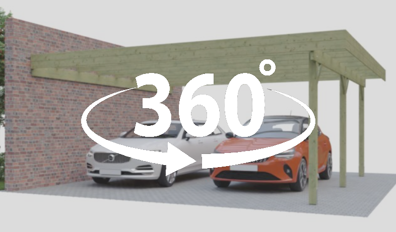 360 Grad Ansicht vom HD Carport