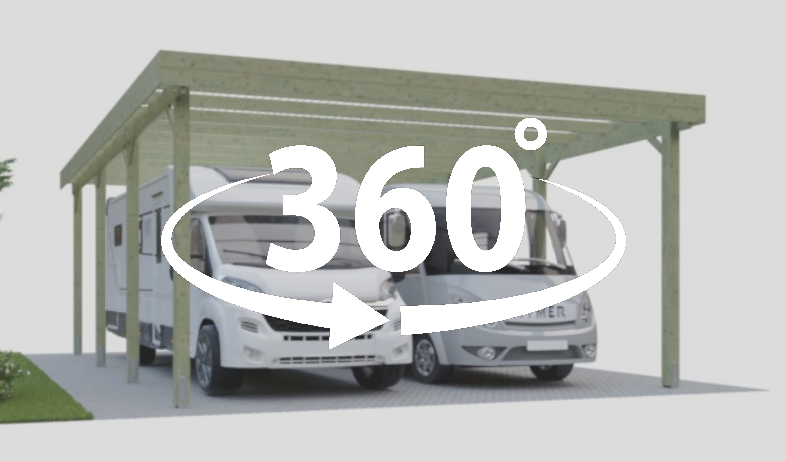 360 Grad Ansicht vom HD Carport