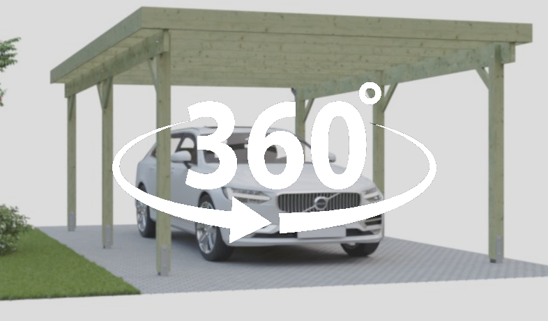 360 Grad Ansicht vom HD Carport