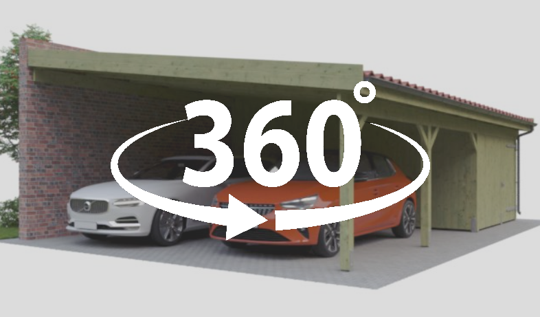 360 Grad Ansicht vom HD Carport