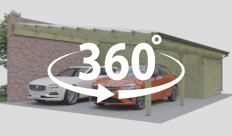 360 Grad Ansicht vom HD Carport