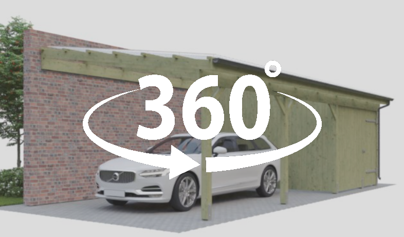 360 Grad Ansicht vom HD Carport