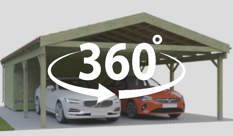 360 Grad Ansicht vom HD Carport