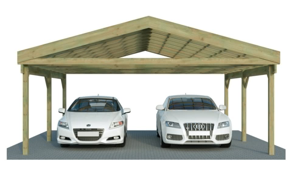 Konfigurator Doppelcarport mit Satteldach